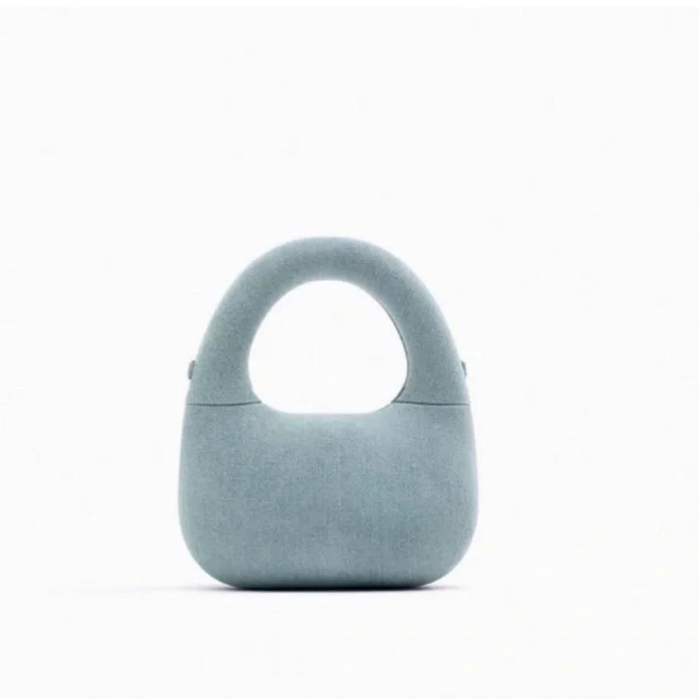 ZARA DENIM BLUE BAG - Picture 2 of 12
